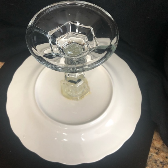 Vtg Nikko Christmas plate Cookie candy hors d’ouvers stand - Picture 5 of 7